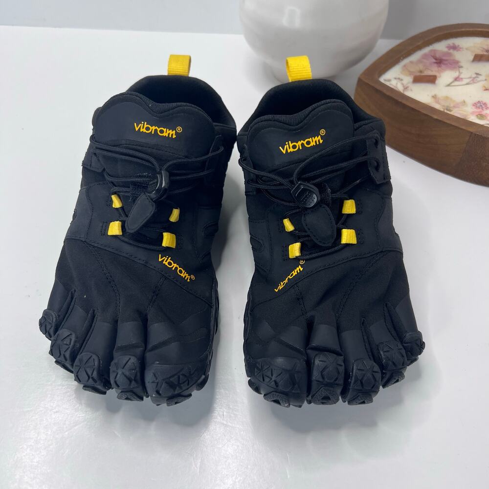 Vibram Fivefingers V-Alpha Trail Running Shoes Black/Yellow Men's 8-8.5 Tried On